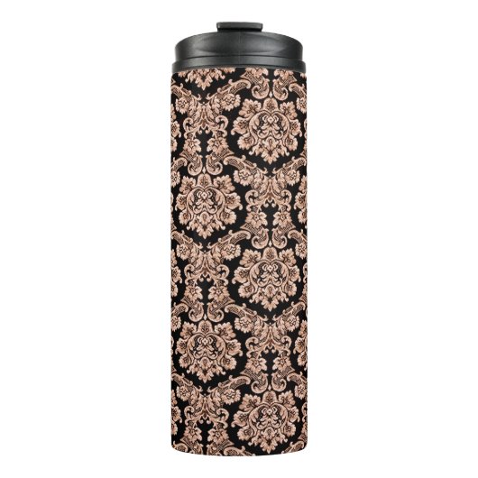 Art Deco Pattern Naadloze gouden achtergrond. Mini Thermosbeker (Voorkant)