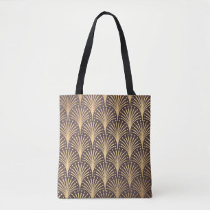 Art Deco Pattern Naadloze gouden achtergrond. Mini Tote Bag