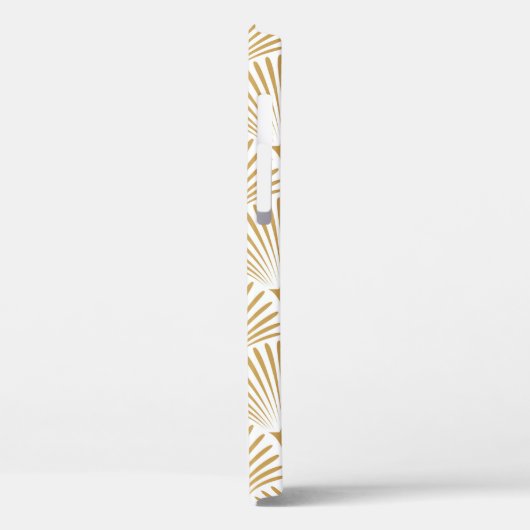 Art Deco Pattern Naadloze witte en gouden ruggengr Case-Mate iPhone Case (Achterkant / Links)