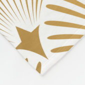 Art Deco Pattern Naadloze witte en gouden ruggengr Fleece Deken (Hoek)