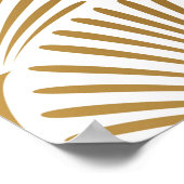 Art Deco Pattern Naadloze witte en gouden ruggengr Poster (Hoek)