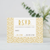 Art Deco Pattern Response Kaart (Staand voorkant)