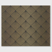 Art Deco Pattern. Seamless black and gold backgrou Cadeaupapier (Vlak)