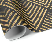 Art Deco Pattern. Seamless black and gold backgrou Cadeaupapier (Rol Hoek)