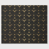Art Deco Pattern. Seamless black and gold backgrou Cadeaupapier (Vlak)