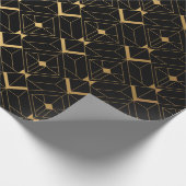 Art Deco Pattern. Seamless black and gold backgrou Cadeaupapier (Hoek)
