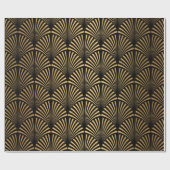 Art Deco Pattern. Seamless black and gold backgrou Cadeaupapier (Vlak)