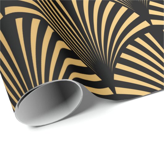 Art Deco Pattern. Seamless black and gold backgrou Cadeaupapier (Rol Hoek)