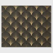 Art Deco Pattern. Seamless black and gold backgrou Cadeaupapier (Vlak)