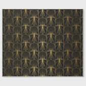Art Deco Pattern. Seamless black and gold backgrou Cadeaupapier (Vlak)