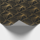 Art Deco Pattern. Seamless black and gold backgrou Cadeaupapier (Hoek)