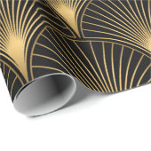 Art Deco Pattern. Seamless black and gold backgrou Cadeaupapier (Rol Hoek)
