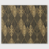 Art Deco Pattern. Seamless black and gold backgrou Cadeaupapier (Vlak)