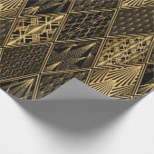 Art Deco Pattern. Seamless black and gold backgrou Cadeaupapier (Hoek)