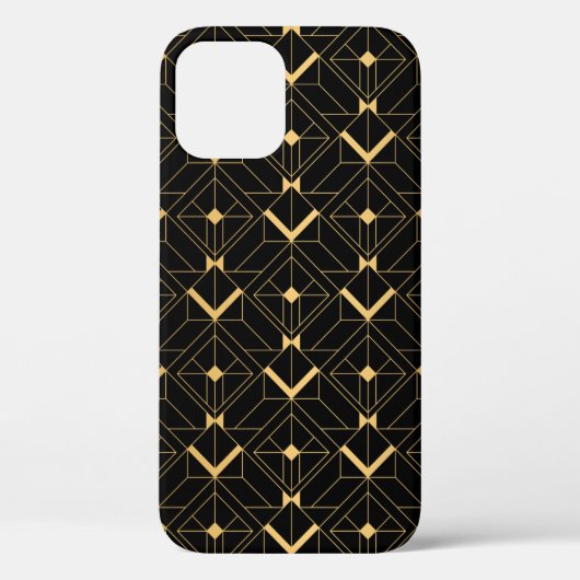 Art Deco Pattern. Seamless black and gold backgrou Case-Mate iPhone Case (Achterkant)