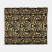 Art Deco Pattern. Seamless black and gold backgrou Fleece Deken (Voorkant (Horizontaal))