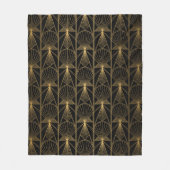 Art Deco Pattern. Seamless black and gold backgrou Fleece Deken (Voorkant)