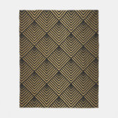 Art Deco Pattern. Seamless black and gold backgrou Fleece Deken (Voorkant)