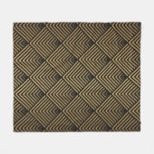Art Deco Pattern. Seamless black and gold backgrou Fleece Deken (Voorkant (Horizontaal))