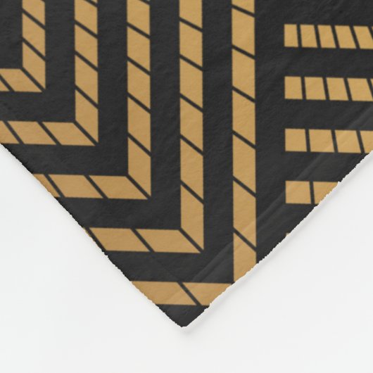 Art Deco Pattern. Seamless black and gold backgrou Fleece Deken (Hoek)