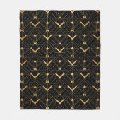 Art Deco Pattern. Seamless black and gold backgrou Fleece Deken (Voorkant)
