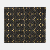 Art Deco Pattern. Seamless black and gold backgrou Fleece Deken (Voorkant (Horizontaal))