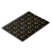 Art Deco Pattern. Seamless black and gold backgrou Notitieboek (Linkerzijde)