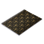 Art Deco Pattern. Seamless black and gold backgrou Notitieboek (Linkerzijde)