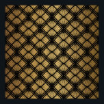 Art Deco Pattern. Seamless black and gold backgrou Poster<br><div class="desc">Art Deco Pattern Naadloze zwarte en gouden achtergrond. Metaalschalen of schalen ornament. Minimalistisch geometrisch ontwerp.  lijnen. Moties uit de jaren 1920-30. Luxe  illustratie 1920,  1930,  20s,  30s,  abstract,  kunst,  deco,  artistiek,  achtergrond,  zwart,  klassiek,  crisscross,  deco,  decoratief,  design,  diagonaal,  elegant,  element,  fabricvintage,  retro,  illustratie, </div>