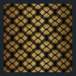 Art Deco Pattern. Seamless black and gold backgrou Poster<br><div class="desc">Art Deco Pattern Naadloze zwarte en gouden achtergrond. Metaalschalen of schalen ornament. Minimalistisch geometrisch ontwerp.  lijnen. Moties uit de jaren 1920-30. Luxe  illustratie 1920,  1930,  20s,  30s,  abstract,  kunst,  deco,  artistiek,  achtergrond,  zwart,  klassiek,  crisscross,  deco,  decoratief,  design,  diagonaal,  elegant,  element,  fabricvintage,  retro,  illustratie, </div>