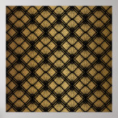Art Deco Pattern. Seamless black and gold backgrou Poster (Voorkant)