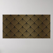Art Deco Pattern. Seamless black and gold backgrou Poster (Voorkant)