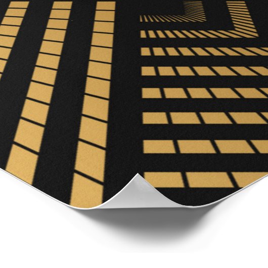 Art Deco Pattern. Seamless black and gold backgrou Poster (Hoek)