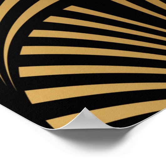 Art Deco Pattern. Seamless black and gold backgrou Poster (Hoek)