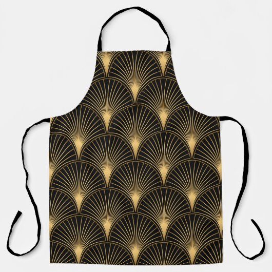 Art Deco Pattern. Seamless black and gold backgrou Schort (Voorkant)