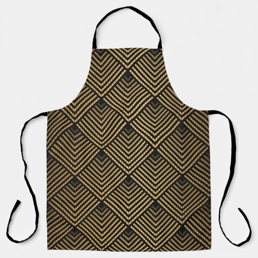 Art Deco Pattern. Seamless black and gold backgrou Schort (Voorkant)