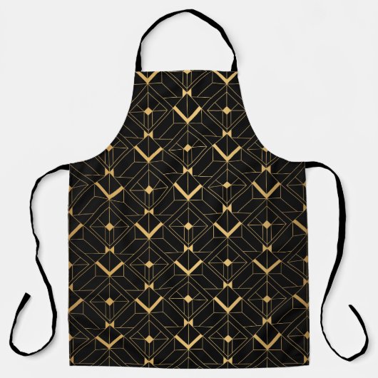 Art Deco Pattern. Seamless black and gold backgrou Schort (Voorkant)