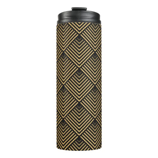 Art Deco Pattern. Seamless black and gold backgrou Thermosbeker (Voorkant)