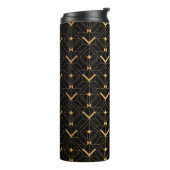 Art Deco Pattern. Seamless black and gold backgrou Thermosbeker (Gedraaid links)