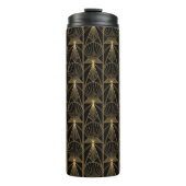 Art Deco Pattern. Seamless black and gold backgrou Thermosbeker (Voorkant)