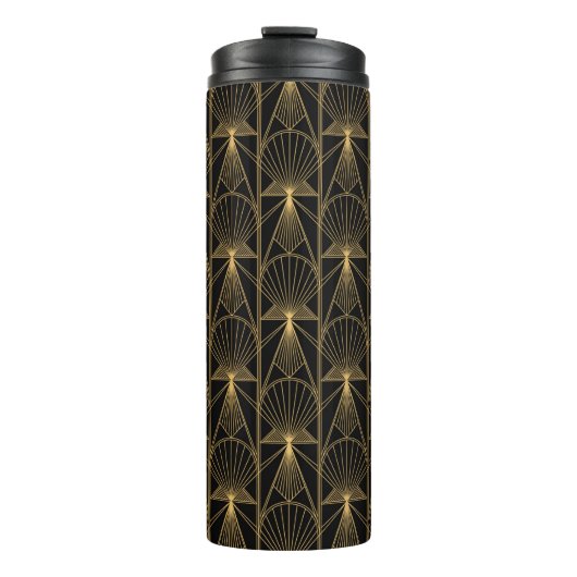 Art Deco Pattern. Seamless black and gold backgrou Thermosbeker (Voorkant)
