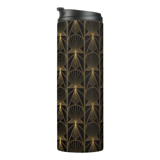 Art Deco Pattern. Seamless black and gold backgrou Thermosbeker (Geroteerd rechts)