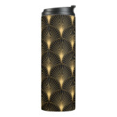 Art Deco Pattern. Seamless black and gold backgrou Thermosbeker (Gedraaid links)