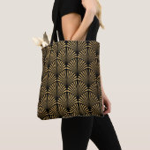 Art Deco Pattern. Seamless black and gold backgrou Tote Bag (Dichtbij)