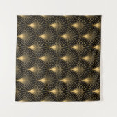 Art Deco Pattern. Seamless black and gold backgrou Wandkleed (Voorkant (horizontaal))