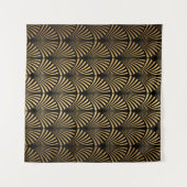 Art Deco Pattern. Seamless black and gold backgrou Wandkleed (Voorkant (horizontaal))
