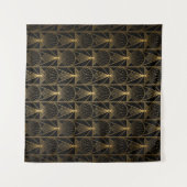 Art Deco Pattern. Seamless black and gold backgrou Wandkleed (Voorkant (horizontaal))