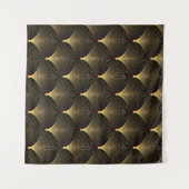Art Deco Pattern. Seamless black and gold backgrou Wandkleed (Voorkant (horizontaal))