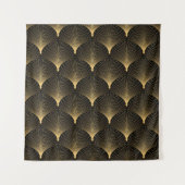 Art Deco Pattern. Seamless black and gold backgrou Wandkleed (Voorkant)