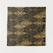 Art Deco Pattern. Seamless black and gold backgrou Wandkleed (Voorkant (horizontaal))